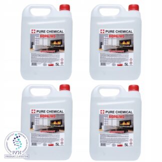 BIOPALIWO DO KOMINKA BIO PALIWO BIO ETANOL BEZ SADZY DYMU ATEST 20l (4x5l)