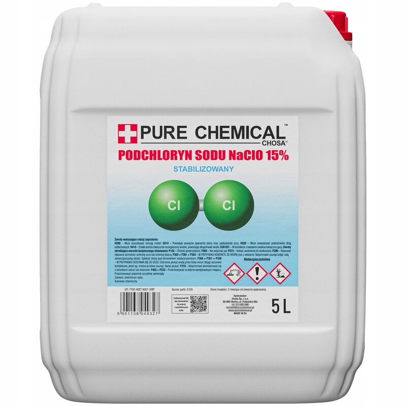PODCHLORYN SODU 15% CHLOR W PŁYNIE 5L