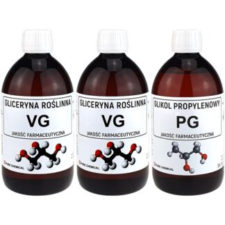 GLICERYNA ROŚLINNA GLIKOL PROPYLENOWY ZESTAW GLIKOL I GLICERYNA 1,5l