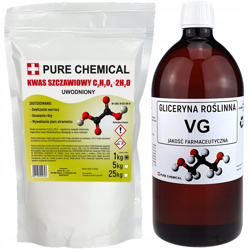 KWAS SZCZAWIOWY 1 kg + GLICERYNA 1,25 kg WARROZA
