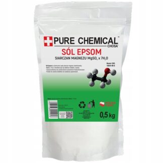 SÓL EPSOM CZYSTY SIARCZAN MAGNEZU SÓL EPSON BEZ DODATKÓW NATURALNA 0,5kg