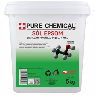 SÓL EPSOM CZYSTY SIARCZAN MAGNEZU SÓL EPSON BEZ DODATKÓW NATURALNA 5kg