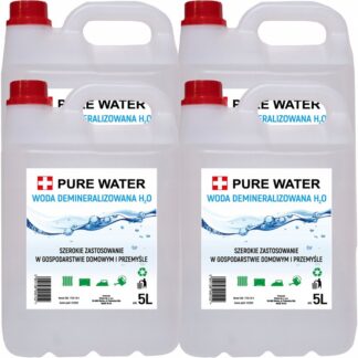 WODA DESTYLOWANA DEMINERALIZOWANA 20L (4 x 5L)