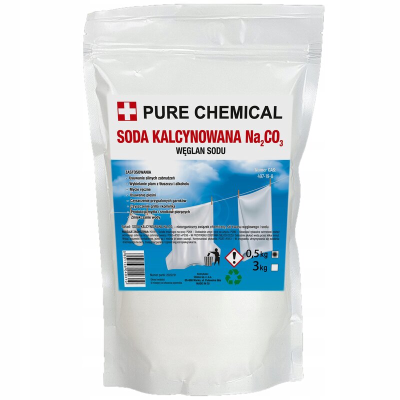 SODA KALCYNOWANA DO PRANIA WĘGLAN SODU 0,5KG