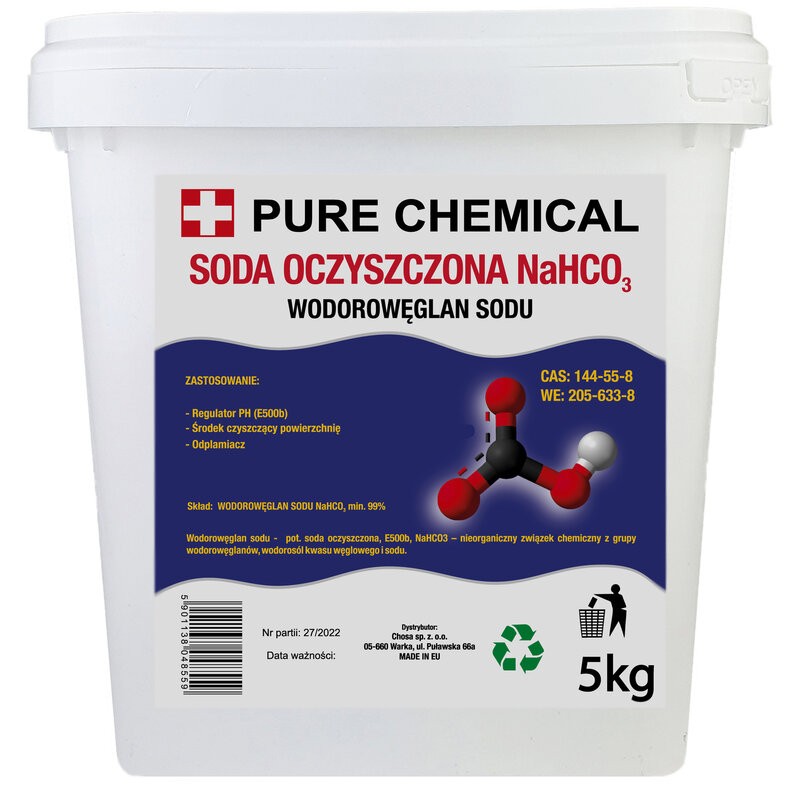 SODA OCZYSZCZONA CZYSTY WODOROWĘGLAN SODU 5kg