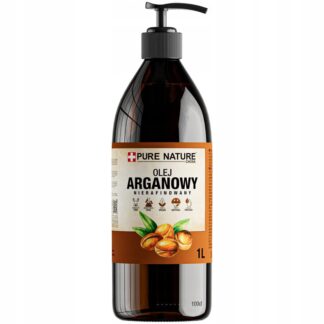 OLEJ ARGANOWY DO WŁOSÓW MAROKO NIERAFINOWANY ZIMNOTŁOCZONY + DOZOWNIK 1L