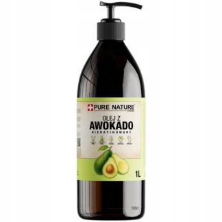 OLEJ Z AWOKADO NIERAFINOWANY ZIMNOTŁOCZONY NATURALNY + DOZOWNIK 1000ml 1l