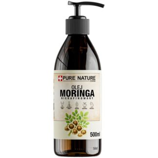 OLEJ MORINGA NATURALNY NIERAFINOWANY ZIMNOTŁOCZONY + DOZOWNIK 0,5l