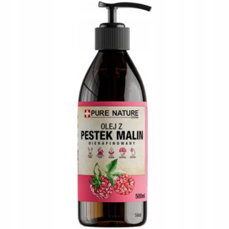 OLEJ Z PESTEK MALIN NIERAFINOWANY NATURALNY ZIMNO TŁOCZONY + DOZOWNIK 500ml
