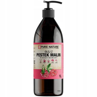 OLEJ Z PESTEK MALIN NIERAFINOWANY NATURALNY ZIMNO TŁOCZONY + DOZOWNIK 1l