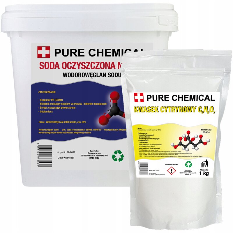 SODA OCZYSZCZONA 5kg + KWASEK CYTRYNOWY 1kg
