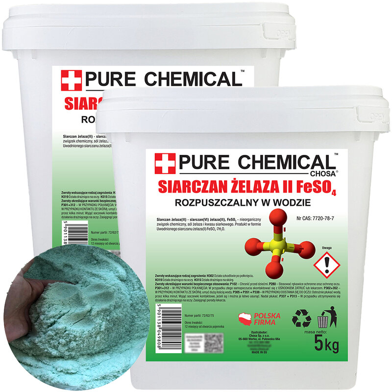 SIARCZAN ŻELAZA CZYSTY BEZ DODATKÓW NIEZBRYLONY SYPKI 2x5kg 10kg