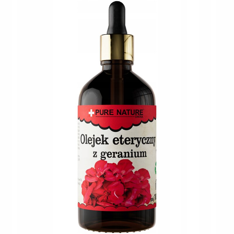 OLEJEK GERANIUM NATURALNY OLEJEK ETERYCZNY Z GERANIUM BEZ DODATKÓW 100ml