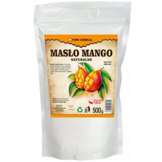 MASŁO MANGO RĘCZNIE ŁUPANE CZYSTE BEZ DODATKÓW DO SKÓRY WŁOSÓW TATUAŻU 500g