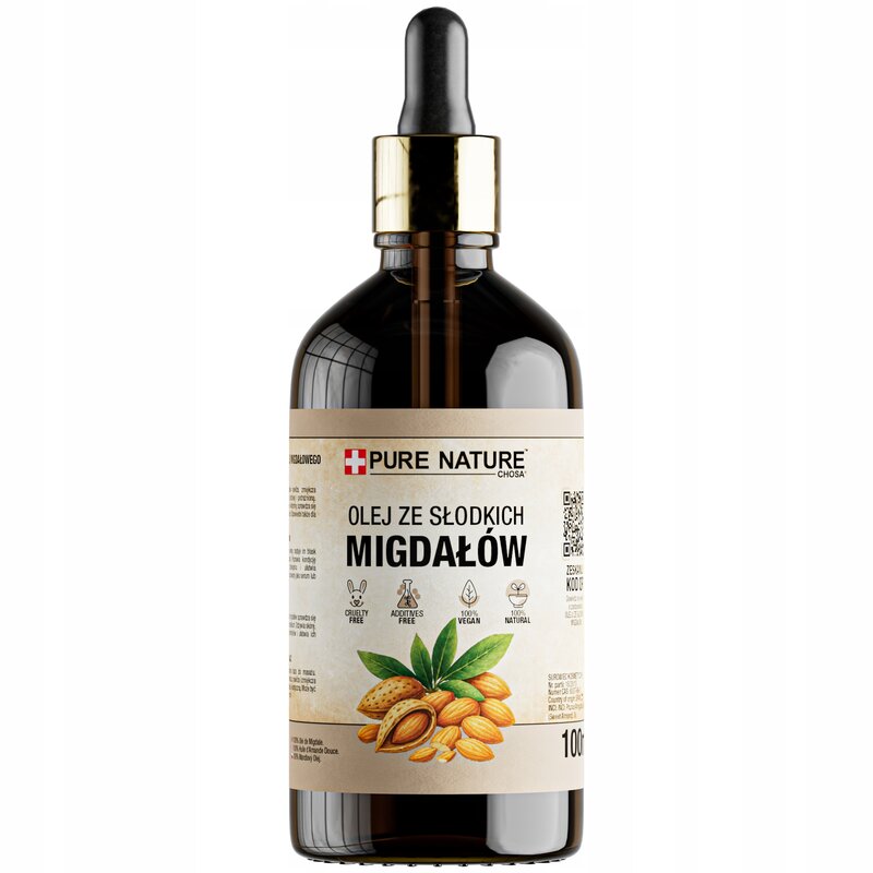 OLEJEK MIGDAŁOWY ZE SŁODKICH MIGDAŁÓW BIO 100ml