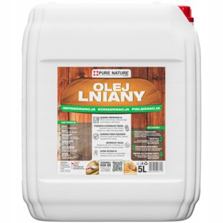 OLEJ LNIANY DO DREWNA NATURALNY OLEJ DO IMPREGNACJI I PIĘLĘGNACJI DREWNA 5L