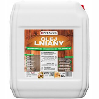 OLEJ LNIANY DO DREWNA NATURALNY OLEJ DO IMPREGNACJI PIĘLĘGNACJI DREWNA 20L
