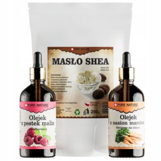 DO OPALANIA OLEJ Z PESTEK MALIN OLEJ Z NASION MARCHWI 100ml MASŁO SHEA 200g