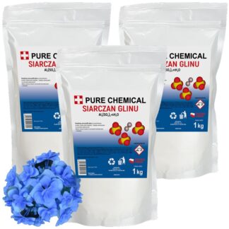 SIARCZAN GLINU CZYSTY NIEBIESKIA HORTENSJA OBNIŻA pH 3x 1kg 3kg