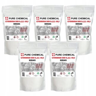 BORAKS CZYSTY BORAX CZTEROBORAN SODU czda 5x 1kg 5kg