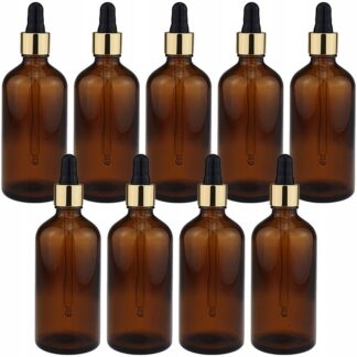 BUTELKA SZKLANA Z PIPETĄ PIETKĄ ZAKRAPLACZEM POJEMNIK 9x 100ml