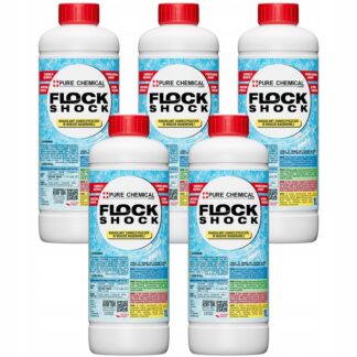 FLOCK SHOCK KOAGULANT DO BASENU KRYSTALICZNA WODA USUWA MĘTNOŚĆ 5x 1L 5L