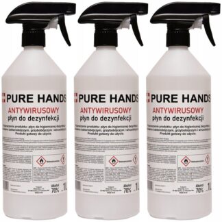 PŁYN DO DEZYNFEKCJI POWIERZCHNI PURE HANDS 70% 3x 1l 3L