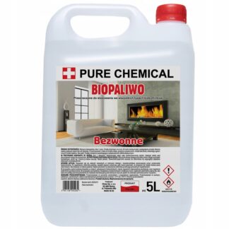 BIOPALIWO DO KOMINKA BIO PALIWO BIOETANOL BEZ SADZY I DYMU ATEST PZH 5l