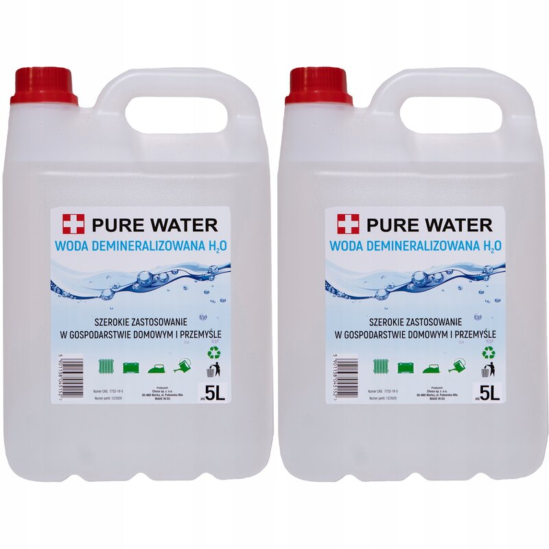 WODA DEMINERALIZOWANA 10L 2x 5L