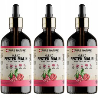 OLEJ Z PESTEK MALIN NIERAFINOWANY NATURALNY ZIMNO TŁOCZONY 3x 100ml
