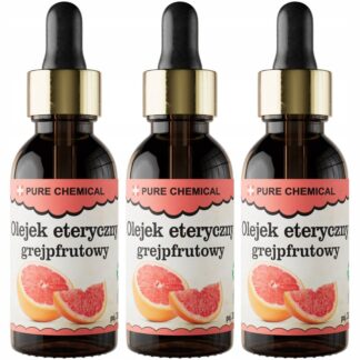 OLEJEK GREJPFRUTOWY ETERYCZNY NATURALNY ENERGETYZUJĄCY BEZ DODATKÓW 3x 30ml