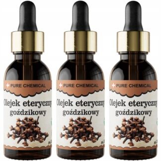 OLEJEK GOŹDZIKOWY NATURALNY OLEJEK ETERYCZNY GOŹDZIKOWY BEZ DODATKÓW 3x30ml