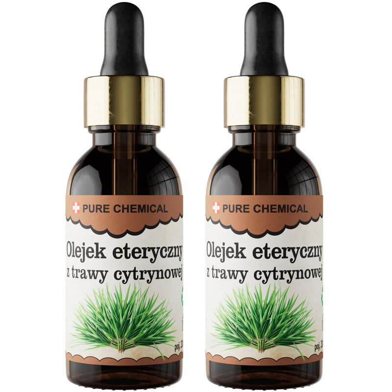 OLEJEK Z TRAWY CYTRYNOWEJ ETERYCZNY NATURALNY BEZ DODATKÓW 2x 30ml