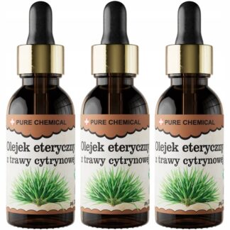 OLEJEK Z TRAWY CYTRYNOWEJ ETERYCZNY NATURALNY BEZ DODATKÓW 3x 30ml