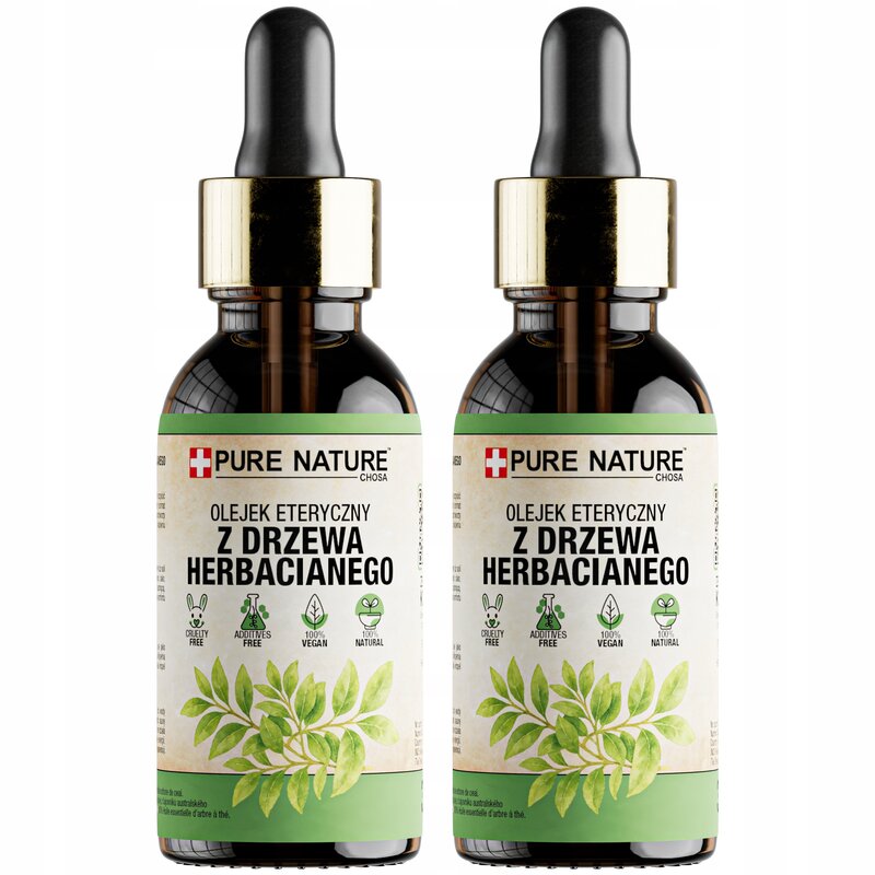 OLEJEK Z DRZEWA HERBACIANEGO ETERYCZNY HERBACIANY NATURALNY 2x 30ml