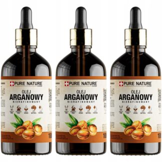 OLEJ ARGANOWY DO WŁOSÓW I CIAŁA MAROKO NIERAFINOWANY ZIMNOTŁOCZONY 3x 100ml