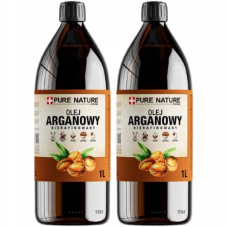 OLEJ ARGANOWY DO WŁOSÓW I CIAŁA MAROKO NIERAFINOWANY ZIMNOTŁOCZONY 2x 1l