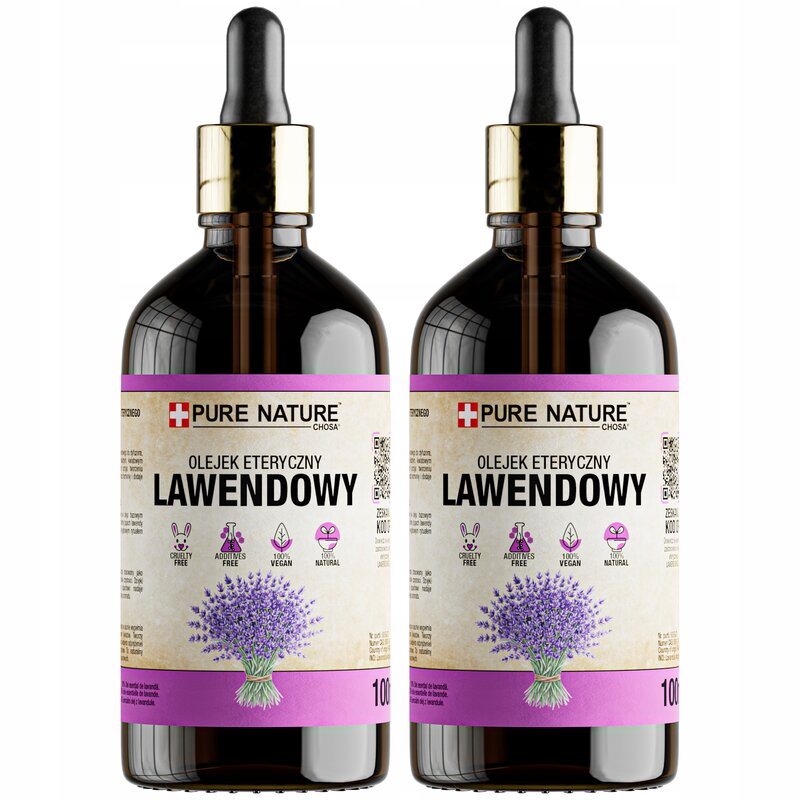 OLEJEK LAWENDOWY NATURALNY OLEJEK ETERYCZNY Z LAWENDY BEZ DODATKÓW 2x 100ml