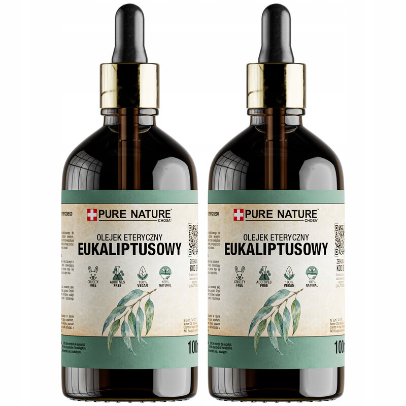 OLEJEK EUKALIPTUSOWY NATURALNY OLEJEK ETERYCZNY EUKALIPTUS 2x 100ml