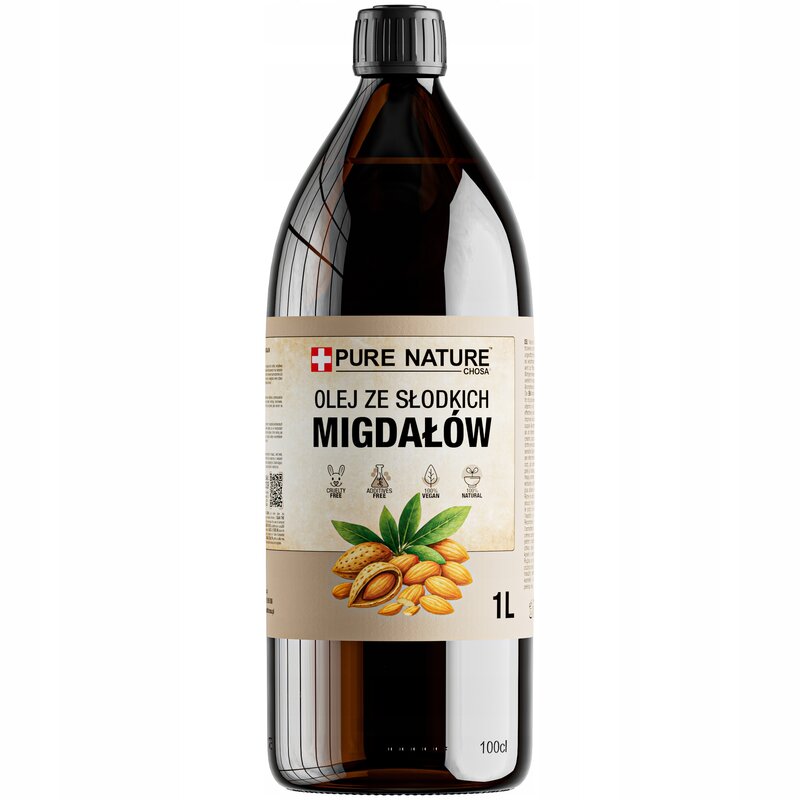 OLEJEK MIGDAŁOWY ZE SŁODKICH MIGDAŁÓW NATURALNY 1L