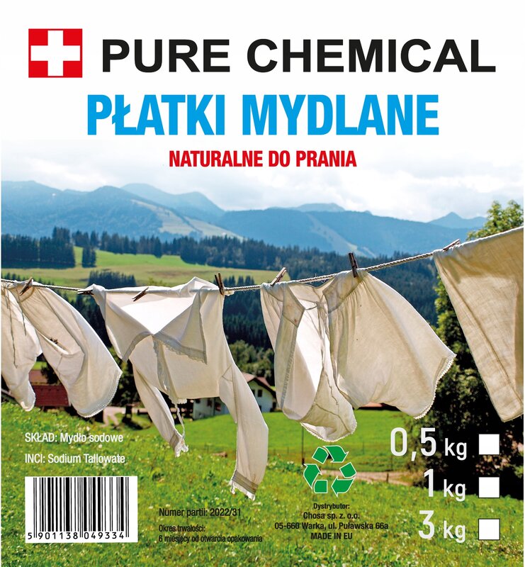 PŁATKI MYDLANE DO PRANIA MYDŁO W PROSZKU NATURALNE 3kg - obrazek 2