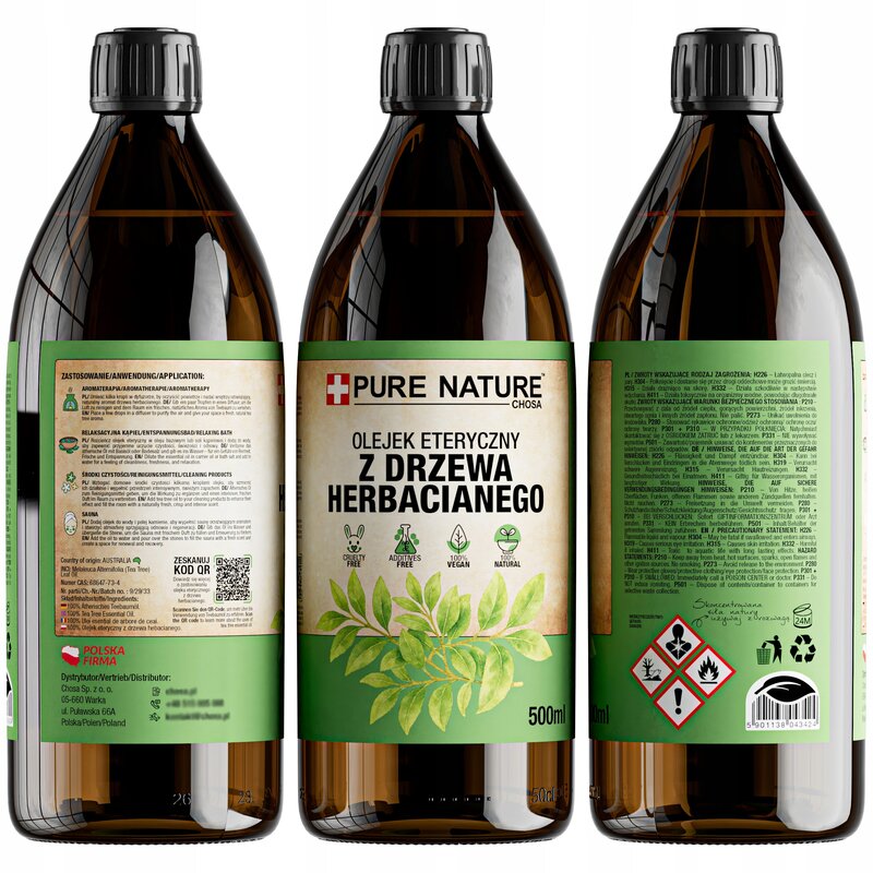 OLEJEK Z DRZEWA HERBACIANEGO ETERYCZNY HERBACIANY NATURALNY 500ml 0,5l - obrazek 2