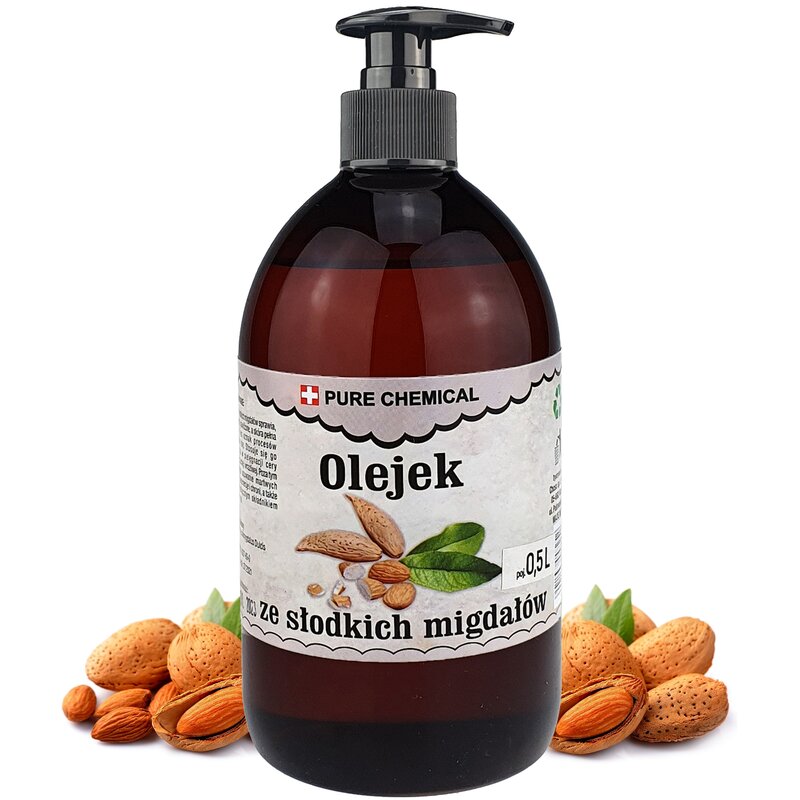 OLEJ MIGDAŁOWY ZE SŁODKICH MIGDAŁÓW 0,5l + OLEJ RYCYNOWY NIERAFINOWY 0,5l - obrazek 2