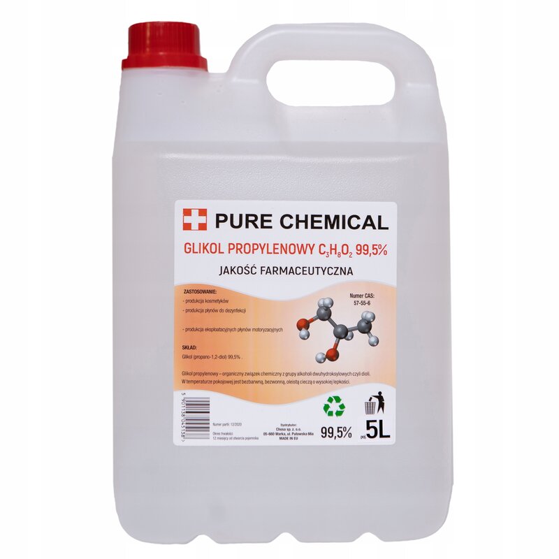 Glikol propylenowy 5l + Gliceryna roślina 5l ~12kg - obrazek 2
