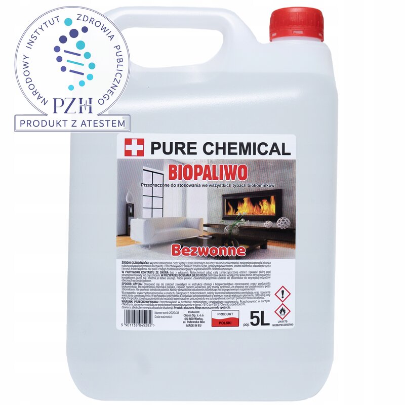 BIOETANOL BIOPALIWO DO BIOKOMINKA BEZWONNE 20l 4x5 - obrazek 2