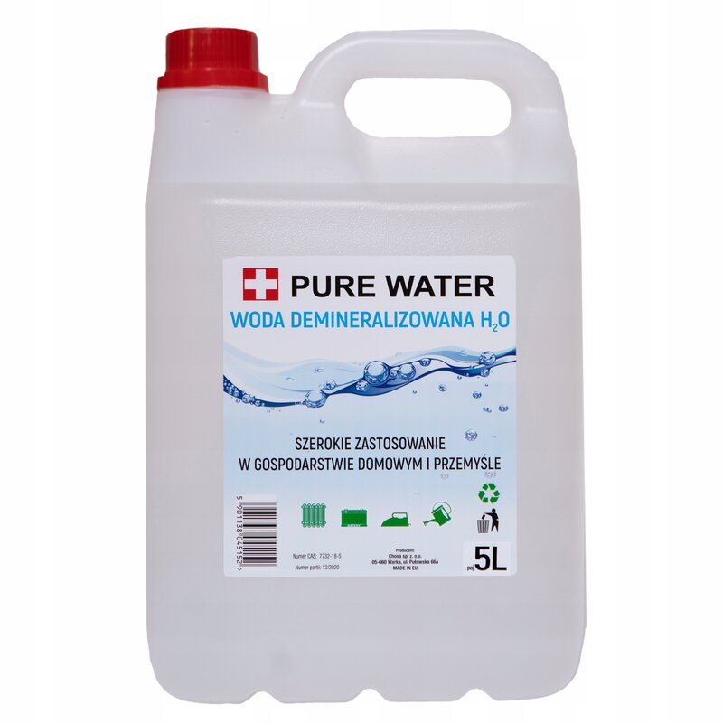 Woda DESTYLOWANA DEMINERALIZOWANA 20L (4x5L) - obrazek 2