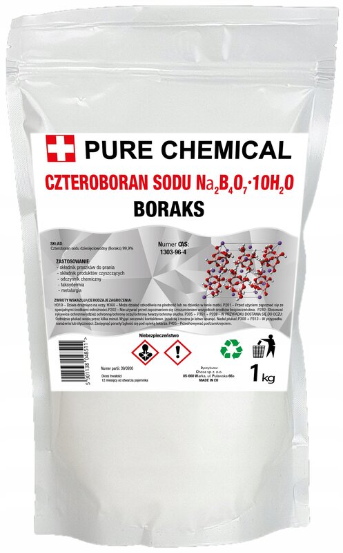 BORAKS CZYSTY BORAX CZTEROBORAN SODU czda 5kg - obrazek 2