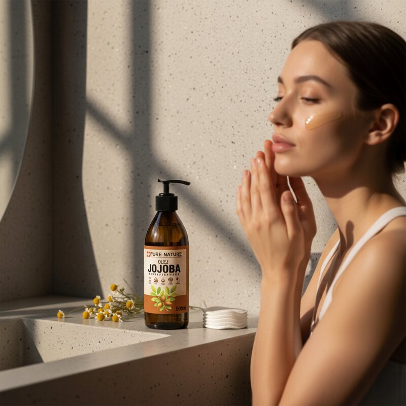OLEJ JOJOBA NATURALNY TŁOCZONY NA ZIMNO NIERAFINOWANY + DOZOWNIK 500ml - obrazek 3
