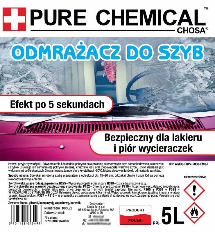 ODMRAŻACZ DO SZYB MOCNY Pure Chemical -40°C 5L - obrazek 3