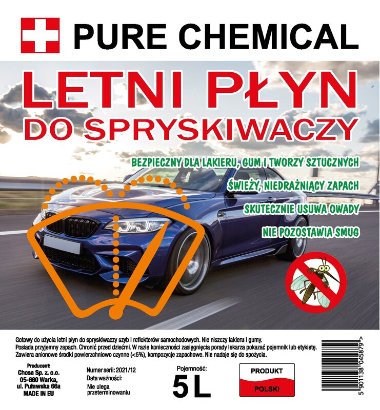 LETNI PŁYN DO SPRYSKIWACZY 20L 4x5L cytrynowy - obrazek 3